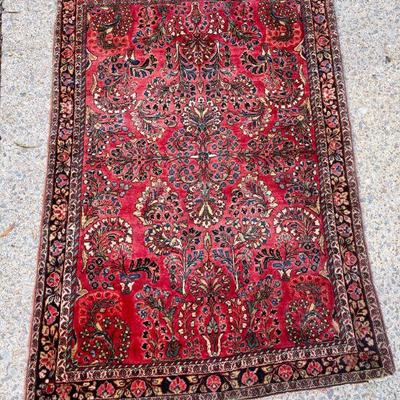 Lot 004-DG: Antique Wool Area Rug #1

Background:
This antique hand-made wool Oriental area rug graced the home of our clientâ€™s...