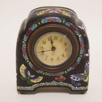 1049	ANTIQUE CLOISONNE CASED CLOCK, APPROXIMATELY 2 IN X 4 IN X 5 IN HIGH
