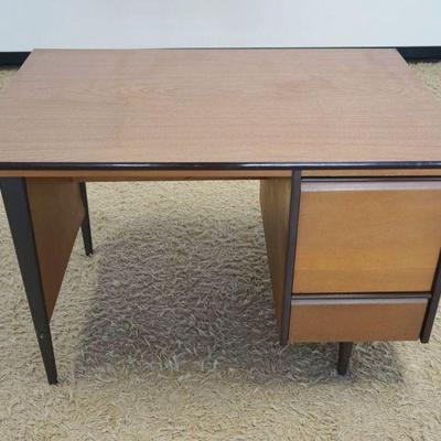 1035	MIDCENTURY MODERN 2 DRAWER DESK W/FORMICA TOP, APPROXIMATELY 45 IN X 30 IN X 29 IN HIGH
