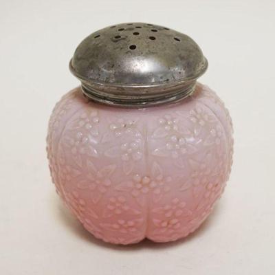 1069	VICTORIAN PINK OPALESCENCE GLASS SHAKER, APPROXIMATELY 4 IN HIGH
