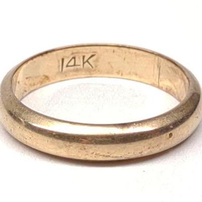 14k Yellow Gold Wedding Band sz 4.75 (2.82g)