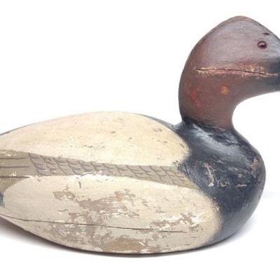 Ward Bros 1936 Canvasback Drake Duck Decoy