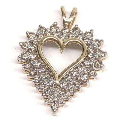 2.00 CTW Diamond & 10k Heart Pendant (5.55g)