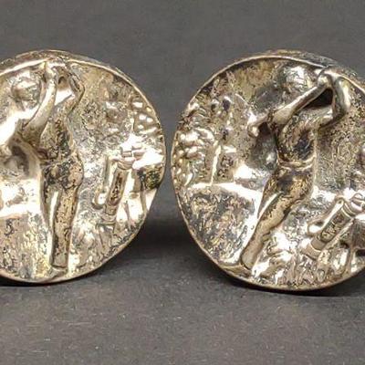 The Golfer Sterling Cufflinks Fenwick & Sailors