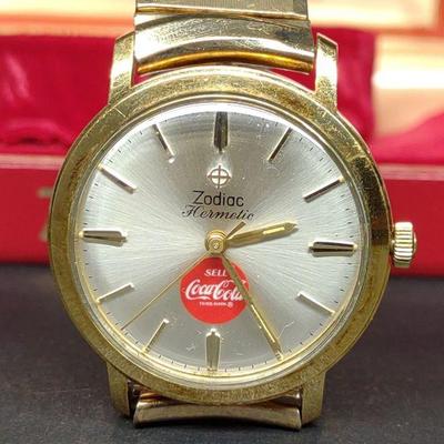 Zodiac Hermetic Coca Cola Wrist Watch (Works)