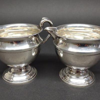 Sterling Silver Weighted Sugar & Creamer (302g)