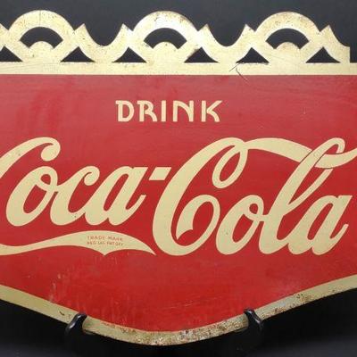 1937 Drink Coca Cola Flange Sign (Double Sided)