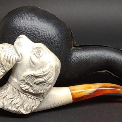 Ismail Ozel Meerschaum Hunting Dog Pipe