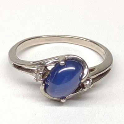 10k Syn. Blue Star Sapphire Ring sz 3.75 (1.66g)