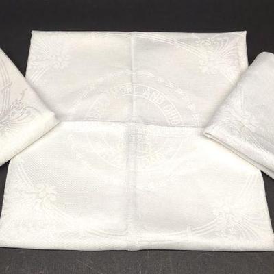 3 B&O Railroad Table Cloth Napkins