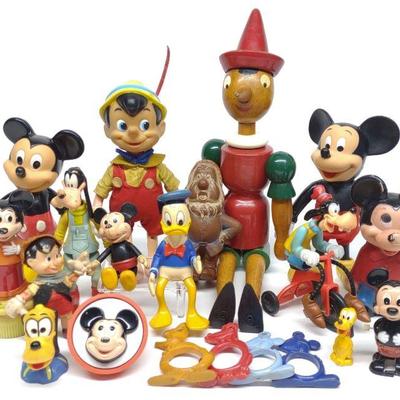 Lot of Vintage Disney Toy Characters & Figures