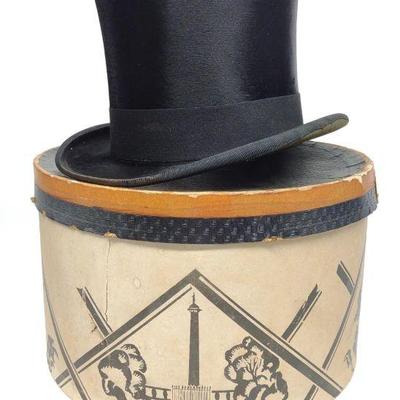 Knox Silk Evening Top Hat w/ Box