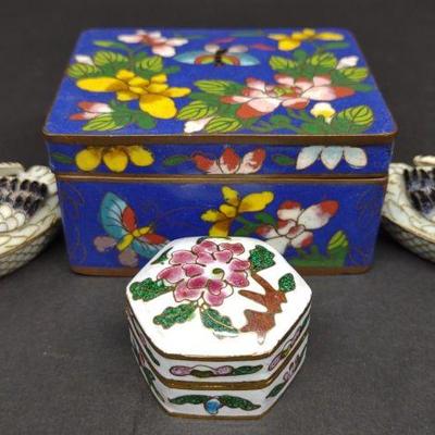 Chinese Cloisonne Enamel Boxes
