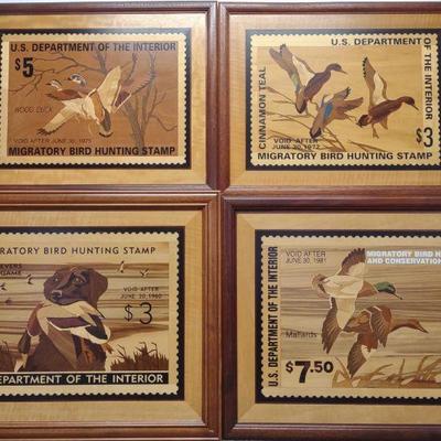 4 Hudson River Inlay Marquetry Duck Stamp Art