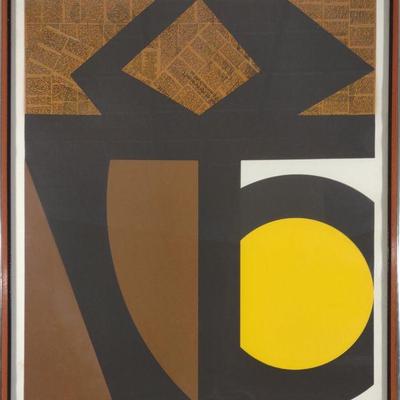 Ray Elman Signed Silkscreen Collage Art
