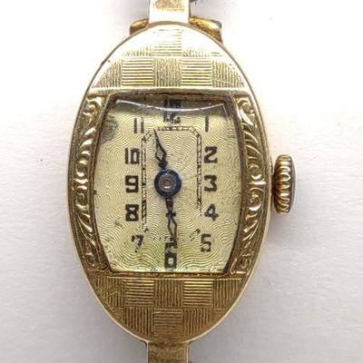 1930s 14k Gold Aster Ladies Wrist Watch (Works)
