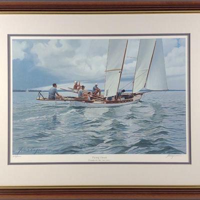Richard Harryman Signed Log Canoe Print Art