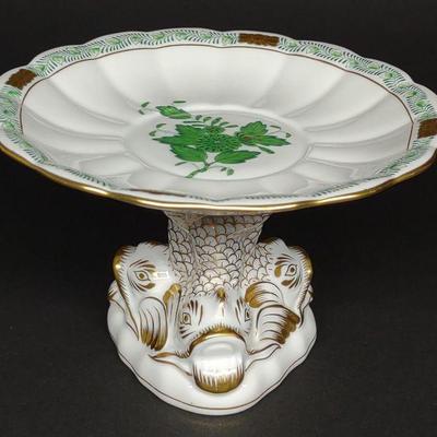 Herend Ornamental Dolphin Porcelain Compote