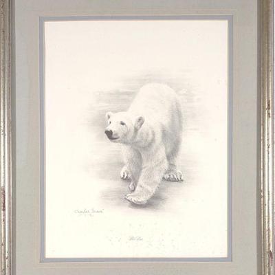 Charles Frace Signed Polar Bear Print Art