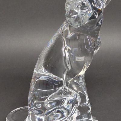 Large Baccarat Cheetah on the Watch Sculpture