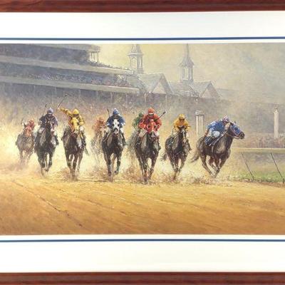 G. Harvey Signed Numbered Horse Racing Print