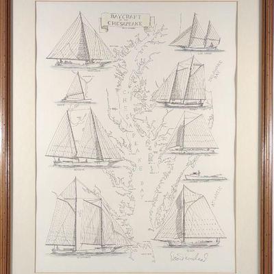 David Morehead Signed Chesapeake Bay Baycraft Art