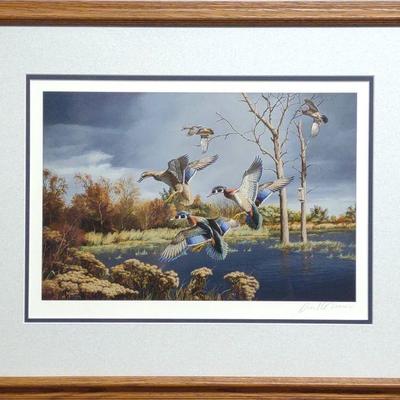 David Maass Signed Autumn Haven Duck Art Print