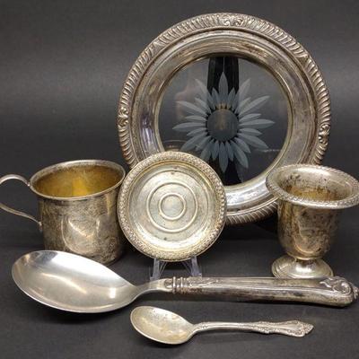 6 Sterling Silver & Weighted Holloware Items