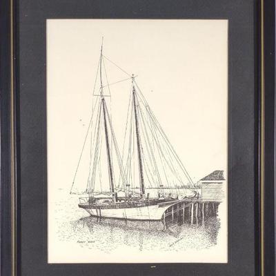 Jack R. Schroeder 'Pungy Wave' Chesapeake Bay Art