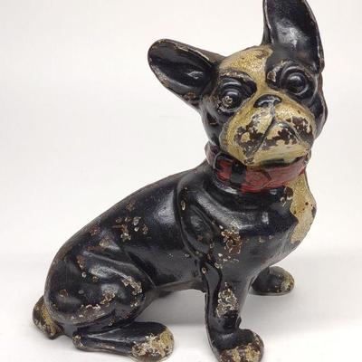 Antique Cast Iron French Bulldog Doorstop