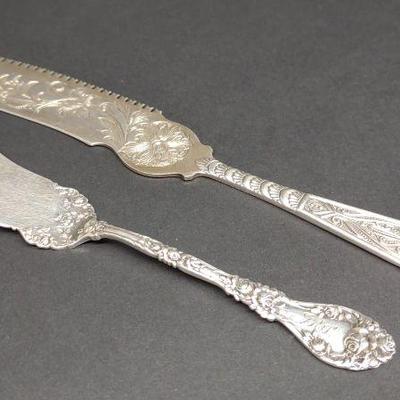 Antique Sterling & Plated Cake Knives