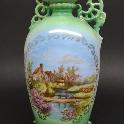 Antique Victoria Austria Fine Porcelain Vase