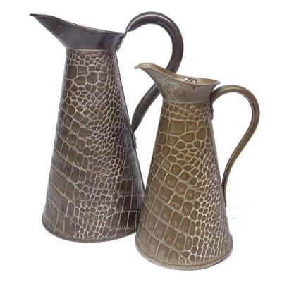 2 Joseph Sankey & Sons Copper & Brass Pitchers