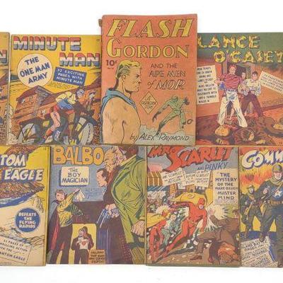 9 1940s Comic Books (Flash Gordon & Mighty Midget)