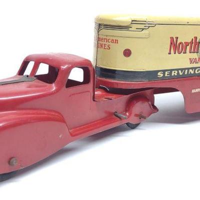 Marx 1940s North American Wind-up Truck & Trailer