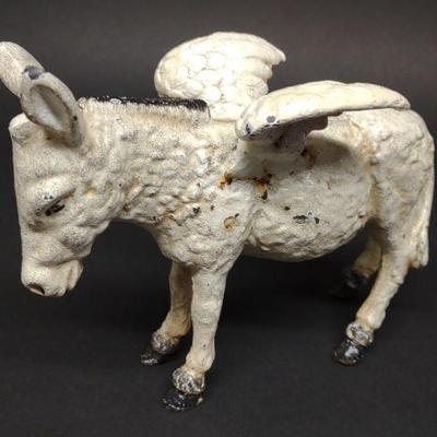 Cast Iron Flying Donkey Still Bank