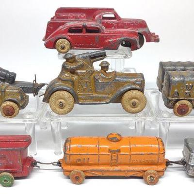 Barclay & Manoil Military Vehicles, Fire & Train