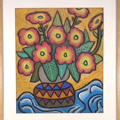 George Colin Pastel on Paper Still Life