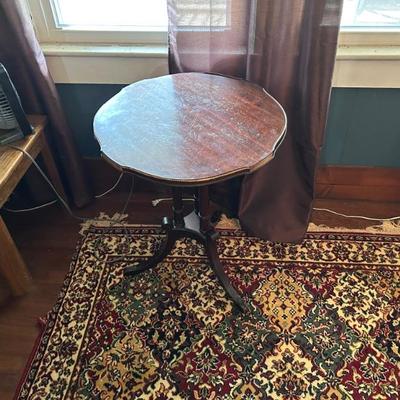 Antique Circular End Table