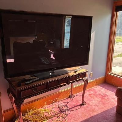 65â€ Samsung on Antique Table