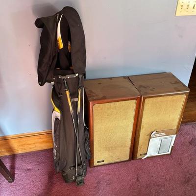 Walter Hagen Golf Clubs and Two Advent Speakers