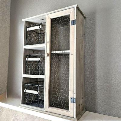 Driftwood & metal storage cabinet
