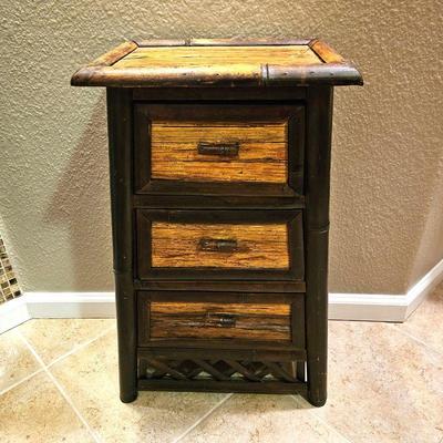 Tropical Bamboo small table with drawers