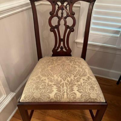 MAITLAND SMITH MAHOGANY CHIPPENDALE SIDE CHAIR
