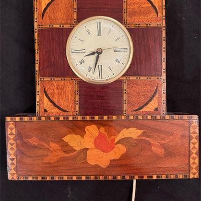 MARQUETRY ELECTRIN CLOCK FROM EUROPE