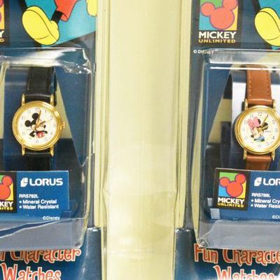 Lorus Mickey and Minnie Mouse Wrist Watches