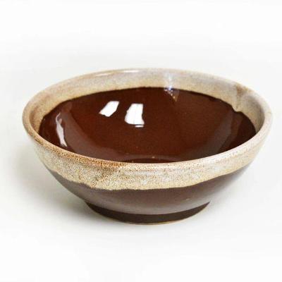 Vintage Mid Century Brown Dip Glaze Bowl