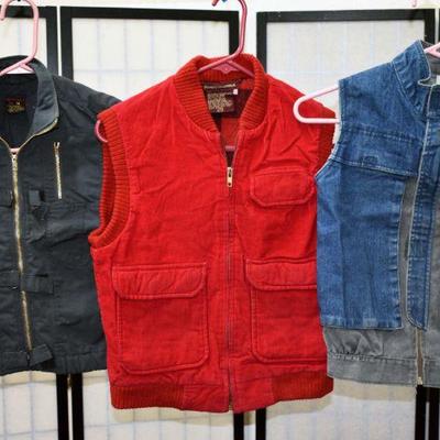 3 Vintage Young Adult Vests