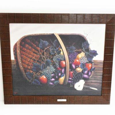 Peck Basket of Fruit Oil Painting by Ron Shone