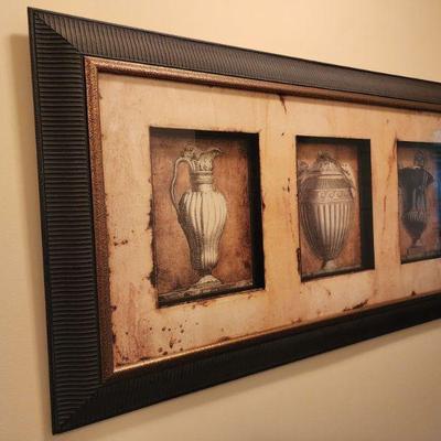 Grecian Pitcher, Vase, & Urn Framed Art, 44â€ w x 24â€ h